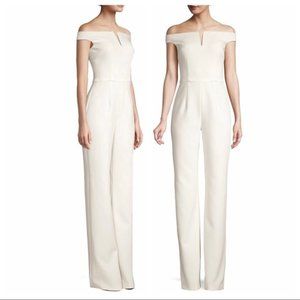 Black Halo Akiva Off-The-Shoulder White Jumpsuit NWT